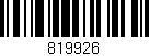 Código de barras (EAN, GTIN, SKU, ISBN): '819926'