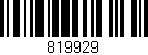 Código de barras (EAN, GTIN, SKU, ISBN): '819929'