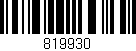 Código de barras (EAN, GTIN, SKU, ISBN): '819930'