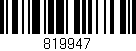 Código de barras (EAN, GTIN, SKU, ISBN): '819947'