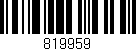Código de barras (EAN, GTIN, SKU, ISBN): '819959'