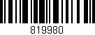 Código de barras (EAN, GTIN, SKU, ISBN): '819980'