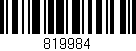 Código de barras (EAN, GTIN, SKU, ISBN): '819984'