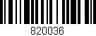Código de barras (EAN, GTIN, SKU, ISBN): '820036'