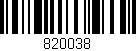 Código de barras (EAN, GTIN, SKU, ISBN): '820038'