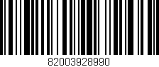 Código de barras (EAN, GTIN, SKU, ISBN): '82003928990'
