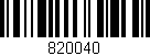 Código de barras (EAN, GTIN, SKU, ISBN): '820040'