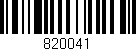 Código de barras (EAN, GTIN, SKU, ISBN): '820041'