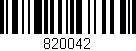Código de barras (EAN, GTIN, SKU, ISBN): '820042'