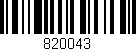 Código de barras (EAN, GTIN, SKU, ISBN): '820043'