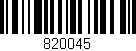 Código de barras (EAN, GTIN, SKU, ISBN): '820045'