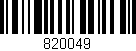 Código de barras (EAN, GTIN, SKU, ISBN): '820049'
