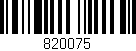 Código de barras (EAN, GTIN, SKU, ISBN): '820075'