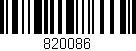Código de barras (EAN, GTIN, SKU, ISBN): '820086'