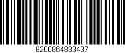 Código de barras (EAN, GTIN, SKU, ISBN): '8200864833437'