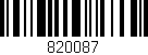 Código de barras (EAN, GTIN, SKU, ISBN): '820087'