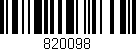 Código de barras (EAN, GTIN, SKU, ISBN): '820098'