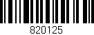 Código de barras (EAN, GTIN, SKU, ISBN): '820125'