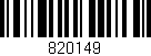 Código de barras (EAN, GTIN, SKU, ISBN): '820149'
