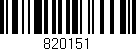 Código de barras (EAN, GTIN, SKU, ISBN): '820151'