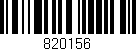 Código de barras (EAN, GTIN, SKU, ISBN): '820156'