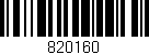 Código de barras (EAN, GTIN, SKU, ISBN): '820160'