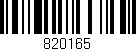 Código de barras (EAN, GTIN, SKU, ISBN): '820165'