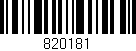 Código de barras (EAN, GTIN, SKU, ISBN): '820181'