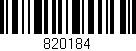 Código de barras (EAN, GTIN, SKU, ISBN): '820184'