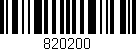 Código de barras (EAN, GTIN, SKU, ISBN): '820200'