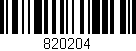 Código de barras (EAN, GTIN, SKU, ISBN): '820204'