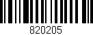 Código de barras (EAN, GTIN, SKU, ISBN): '820205'