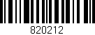 Código de barras (EAN, GTIN, SKU, ISBN): '820212'