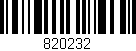 Código de barras (EAN, GTIN, SKU, ISBN): '820232'