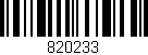 Código de barras (EAN, GTIN, SKU, ISBN): '820233'