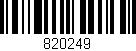 Código de barras (EAN, GTIN, SKU, ISBN): '820249'