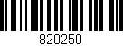 Código de barras (EAN, GTIN, SKU, ISBN): '820250'