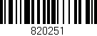 Código de barras (EAN, GTIN, SKU, ISBN): '820251'