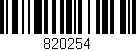 Código de barras (EAN, GTIN, SKU, ISBN): '820254'