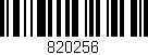 Código de barras (EAN, GTIN, SKU, ISBN): '820256'