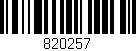 Código de barras (EAN, GTIN, SKU, ISBN): '820257'