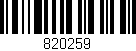 Código de barras (EAN, GTIN, SKU, ISBN): '820259'