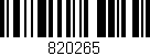 Código de barras (EAN, GTIN, SKU, ISBN): '820265'