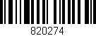 Código de barras (EAN, GTIN, SKU, ISBN): '820274'