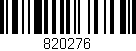 Código de barras (EAN, GTIN, SKU, ISBN): '820276'