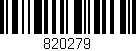 Código de barras (EAN, GTIN, SKU, ISBN): '820279'