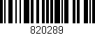 Código de barras (EAN, GTIN, SKU, ISBN): '820289'
