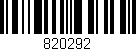 Código de barras (EAN, GTIN, SKU, ISBN): '820292'