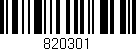 Código de barras (EAN, GTIN, SKU, ISBN): '820301'