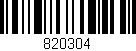 Código de barras (EAN, GTIN, SKU, ISBN): '820304'